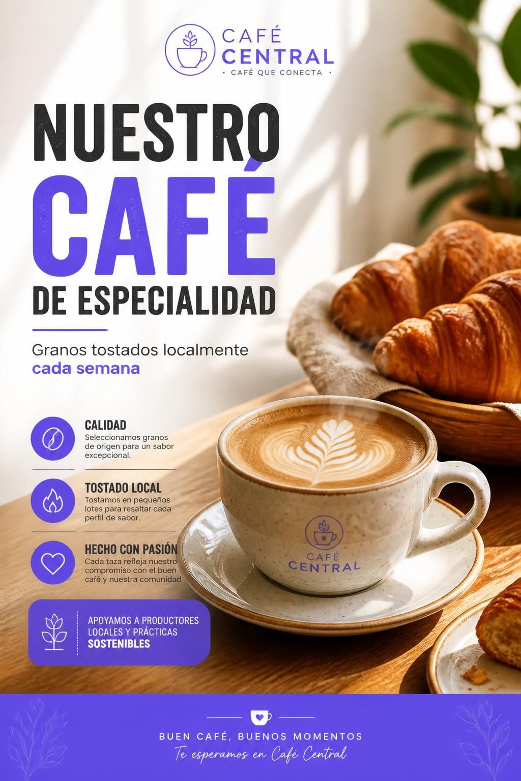 Ejemplo de post para cafetería